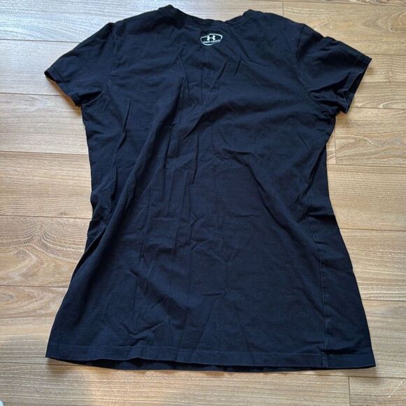 Under Armour Heatgear Run Fitted T-Shirt Top Women Medium Black - Picture 5 of 5